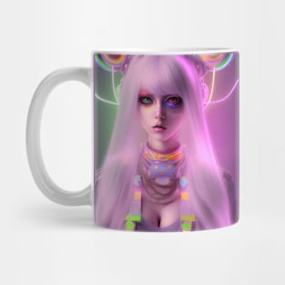 Neon Rave Party Cosplay Kawaii Girl Mug